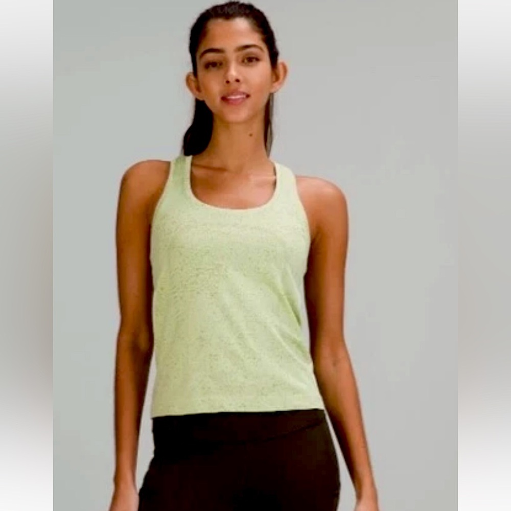Lululemon SWIFTLY TECH RACERBACK TANK Distorted Noise Creamy Mint/Cedar Green